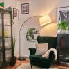 Bassagoda Lampadaire Nickel mat, Noir, 1 lumière