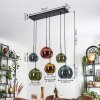 Koyoto Suspension, Boule lumineuse, Suspension Bleu, Or, Vert, Cuivré, 6 lumières