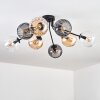 Koyoto Plafonnier, Boule lumineuse 85 cm Ambre, Clair, Fumé, 8 lumières