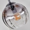 Koyoto Plafonnier, Boule lumineuse Ambre, Clair, Fumé, 5 lumières