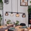 Koyoto Suspension, Boule lumineuse, Suspension Ambre, Clair, Fumé, 4 lumières