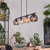 Koyoto Suspension, Boule lumineuse, Suspension Ambre, Clair, Fumé, 4 lumières