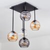 Koyoto Plafonnier, Boule lumineuse Ambre, Clair, Fumé, 5 lumières