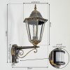 Hongkong Lampe murale d´extérieur, Applique murale Brun, Or, 1 lumière, Détecteur de mouvement