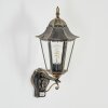 Hongkong Lampe murale d´extérieur, Applique murale Brun, Or, 1 lumière, Détecteur de mouvement