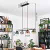 Gastor Suspension, Boule lumineuse, Suspension Bleu, Chrome, Vert, Clair, Cuivré, Fumé, 4 lumières
