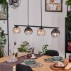 Koyoto Suspension, Boule lumineuse, Suspension Ambre, Clair, Fumé, 4 lumières