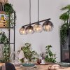 Koyoto Suspension, Boule lumineuse, Suspension Ambre, Clair, Fumé, 4 lumières