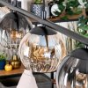 Koyoto Suspension, Boule lumineuse, Suspension Ambre, Clair, Fumé, 4 lumières