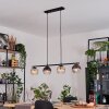 Koyoto Suspension, Boule lumineuse, Suspension Ambre, Clair, Fumé, 4 lumières