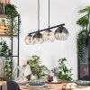 Koyoto Suspension, Boule lumineuse, Suspension Ambre, Clair, Fumé, 4 lumières