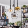 Ripoll Suspension, Boule lumineuse, Suspension grappe Ambre, Chrome, Or, Clair, Fumé, 4 lumières