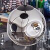 Ripoll Suspension, Boule lumineuse, Suspension grappe Ambre, Chrome, Or, Clair, Fumé, 4 lumières