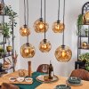 Ripoll Suspension, Boule lumineuse, Suspension Ambre, 6 lumières