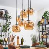 Ripoll Suspension, Boule lumineuse, Suspension Ambre, 6 lumières