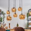 Ripoll Suspension, Boule lumineuse, Suspension Ambre, 6 lumières