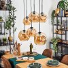 Ripoll Suspension, Boule lumineuse, Suspension Ambre, 6 lumières