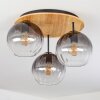Koyoto Plafonnier, Boule lumineuse 40 cm Écru, Noir, 3 lumières