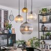 Koyoto Suspension, Boule lumineuse, Suspension grappe Ambre, Or, Clair, Fumé, 4 lumières