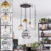 Koyoto Suspension, Boule lumineuse, Suspension grappe Ambre, Or, Clair, Fumé, 4 lumières