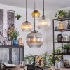 Koyoto Suspension, Boule lumineuse, Suspension grappe Ambre, Or, Clair, Fumé, 4 lumières