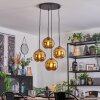 Koyoto Suspension, Boule lumineuse, Suspension grappe Or, 4 lumières