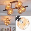 Koyoto Plafonnier, Boule lumineuse Ambre, 8 lumières