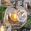 Ripoll Suspension, Boule lumineuse, Suspension Ambre, Clair, Fumé, 8 lumières