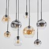 Ripoll Suspension, Boule lumineuse, Suspension Ambre, Clair, Fumé, 8 lumières