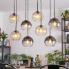 Koyoto Suspension, Boule lumineuse, Suspension Ambre, Clair, Fumé, 8 lumières