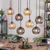 Koyoto Suspension, Boule lumineuse, Suspension Ambre, Fumé, 8 lumières