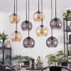 Koyoto Suspension, Boule lumineuse, Suspension Ambre, Fumé, 8 lumières