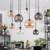 Koyoto Suspension, Boule lumineuse, Suspension Ambre, Clair, Fumé, 8 lumières