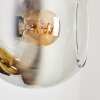 Koyoto Boule lumineuse, Applique murale Chrome, Or, Clair, Cuivré, Fumé, 3 lumières