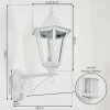 Hongkong Lampe murale d´extérieur, Applique murale Blanc, 1 lumière, Détecteur de mouvement