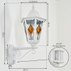 Hongkong Lampe murale d´extérieur, Applique murale Blanc, 1 lumière, Détecteur de mouvement