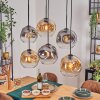 Ripoll Suspension, Boule lumineuse, Suspension Ambre, Clair, Fumé, 6 lumières