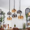 Ripoll Suspension, Boule lumineuse, Suspension Ambre, Clair, Fumé, 6 lumières