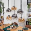 Ripoll Suspension, Boule lumineuse, Suspension Ambre, Clair, Fumé, 6 lumières