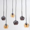 Ripoll Suspension, Boule lumineuse, Suspension Ambre, Fumé, 6 lumières