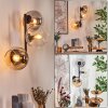 Koyoto Boule lumineuse, Applique murale Ambre, Clair, Fumé, 3 lumières