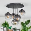 Koyoto Plafonnier, Boule lumineuse 33 cm Clair, Fumé, 5 lumières