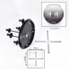 Koyoto Plafonnier, Boule lumineuse 33 cm Clair, Fumé, 5 lumières