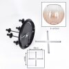 Koyoto Plafonnier, Boule lumineuse 33 cm Ambre, Clair, 5 lumières