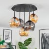 Koyoto Plafonnier, Boule lumineuse 33 cm Ambre, Fumé, 5 lumières