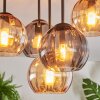 Koyoto Plafonnier, Boule lumineuse 33 cm Ambre, Fumé, 5 lumières