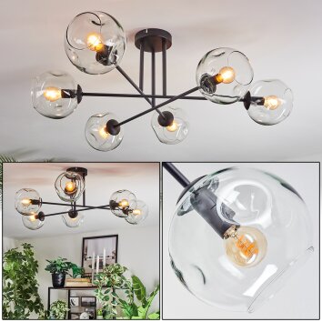 Ripoll Plafonnier, Boule lumineuse Clair, 6 lumières