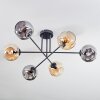 Ripoll Plafonnier, Boule lumineuse Ambre, Fumé, 6 lumières
