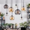 Koyoto Suspension, Boule lumineuse, Suspension Ambre, Clair, Fumé, 8 lumières