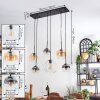 Koyoto Suspension, Boule lumineuse, Suspension Ambre, Clair, Fumé, 6 lumières